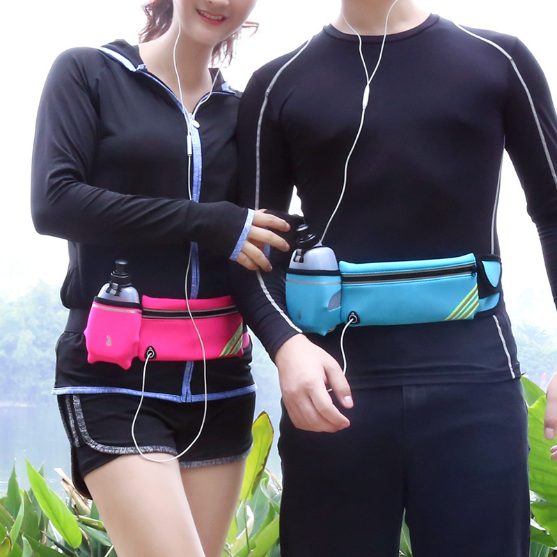 Sports Waist Bag for Men and Women, Water Bottle Bag, Running Equipment, Outdoor Fitness Phone Bag, Waterproof Cycling Sports Bag