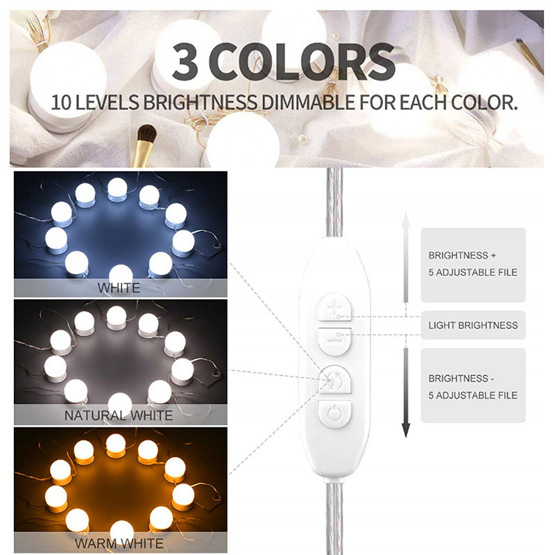 LED front headlights for mirror