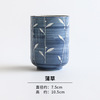 西田木雨 Japanese painted blue and white cup, handle home use, handmade