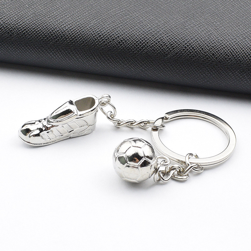 Creative metal keychain World Football Cup creative football keychain ring promotion gift key chain