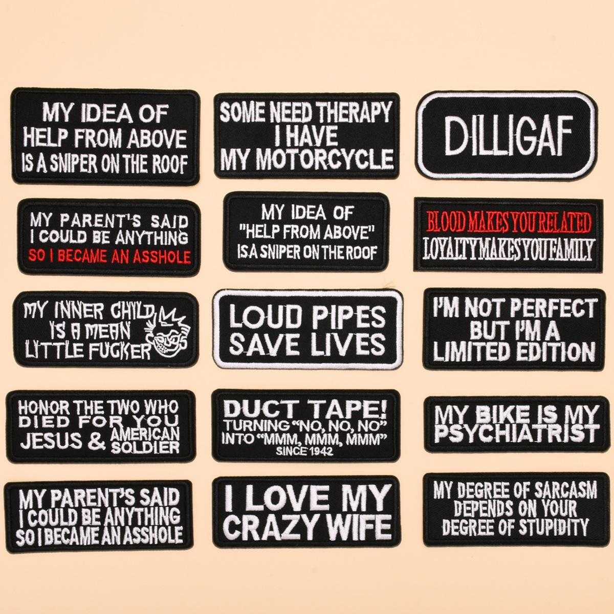 刺绣布贴批发帽子配饰服装辅料贴长条英文字母补丁贴厂家直销现货