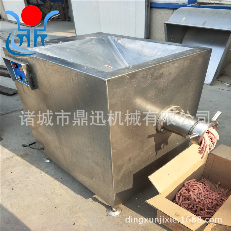 立式冻肉绞肉机 冻鱼绞碎机厂家 130型商用肉粒机 鼎迅牌
