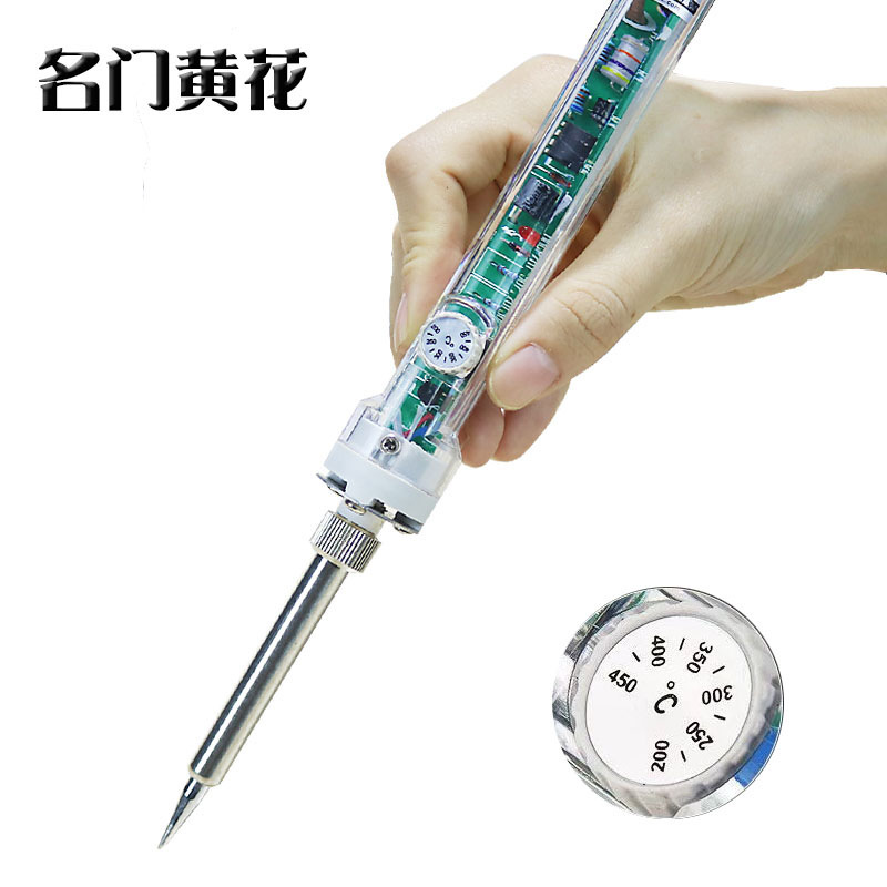 Mingmen Huanghua 907 temperatura constante ajustable soldador eléctrico 60W calefacción interna herramienta de soldadura de reparación de hierro eléctrico