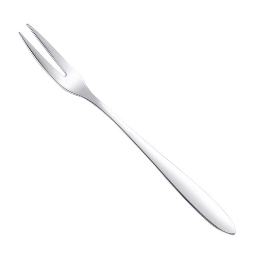 304 stainless steel fruit fork, pointed tail and two teeth, dessert mooncake picks, outdoor barbecue fork with printable LOGO, factory direct sale