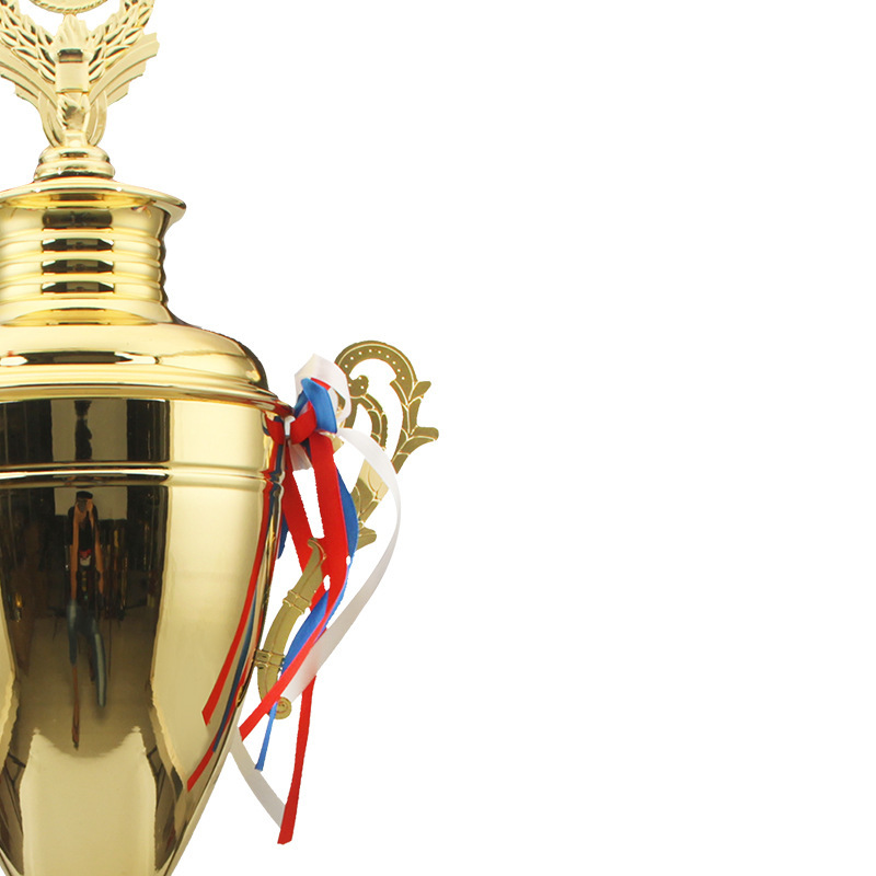 Trofeo metálico grande para reuniones anuales corporativas, premios educativos, trofeos personalizados, regalos conmemorativos, trofeos transfronterizos.