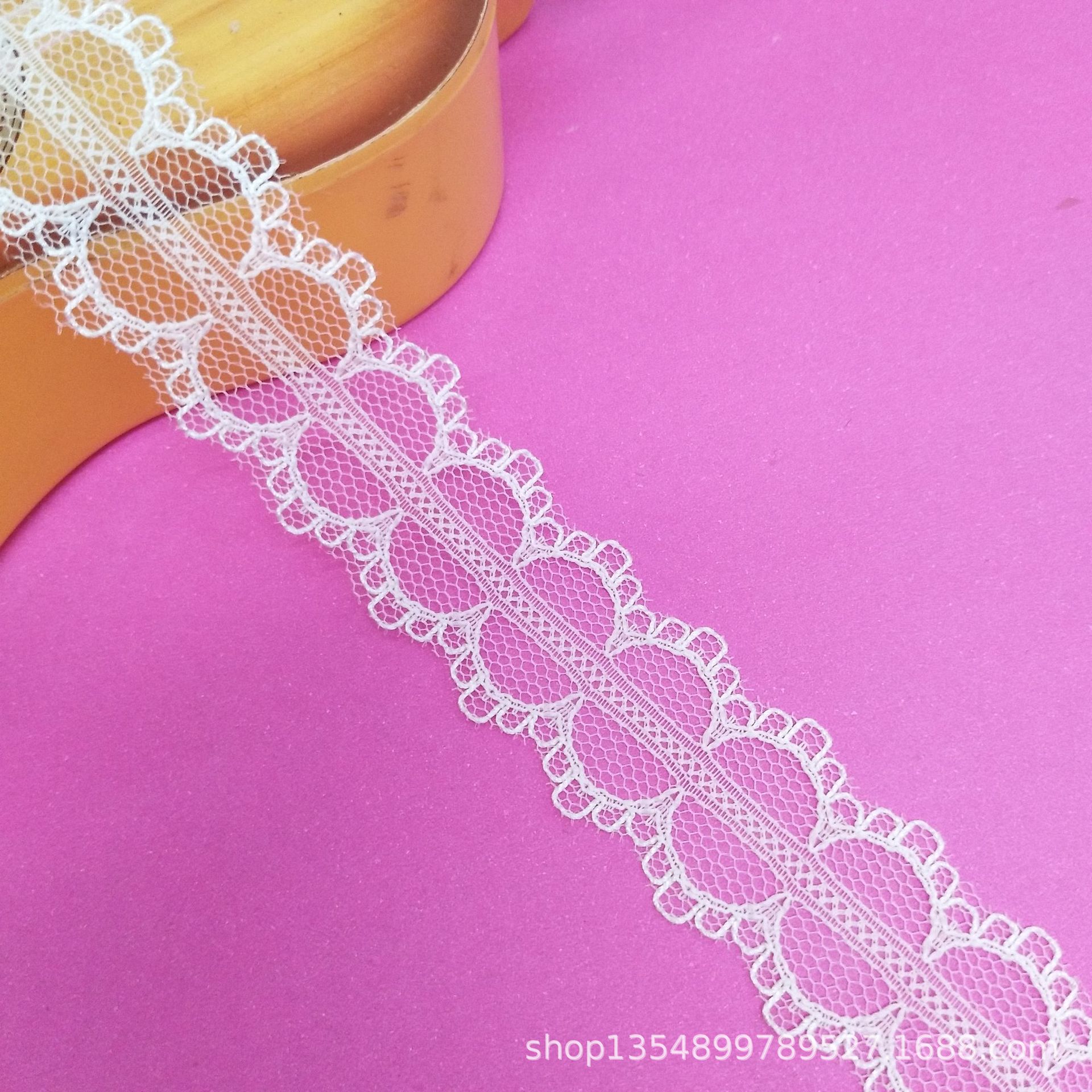 厂家2.5cm有光无弹力蕾丝花边 无弹花边 各种玩具公仔服装辅