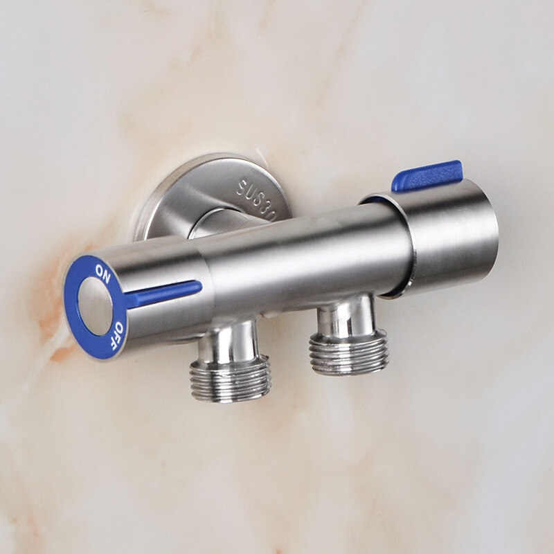 304 stainless steel one in two out double handle double control single cold spray gun faucet washing machine quick opening spout faucet 304 stainless steel one in two out double handle double control single cold spray gun faucet washing machine quick opening spout faucet