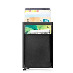 Cross-border sales of aluminum alloy automatic pop-up card holder anti-theft bank card bag with RFID anti-demagnetization self-patented technology