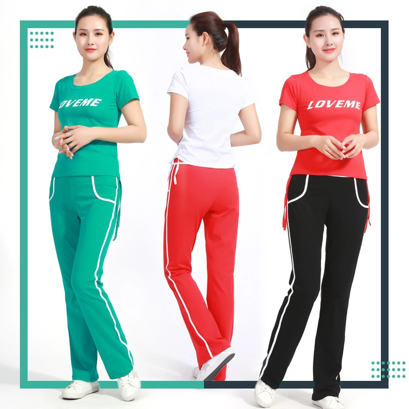 Квадратный танцевальный костюм Fengti, новый костюм, летний танцевальный костюм Yunchang с короткими рукавами, фитнес-танцевальный костюм, призрачный шаговый принт