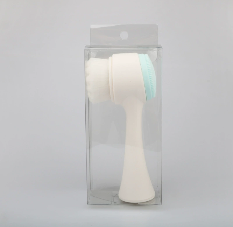 Double-sided Silicone Nylon Cleansing Brush, Standable Facial Wash Brush, Soft Bristles