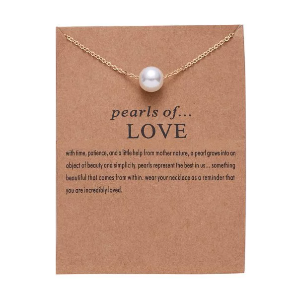 Ожерелье (Gangmai Jewelry) Подвеска-ключница с жемчугом, сплав, простой элегантный европейский стиль