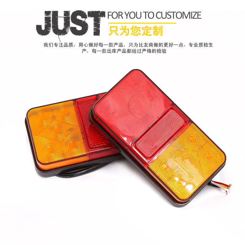 Suministro transfronterizo de voltaje amplio 10LED camión luz trasera lámpara de señal luz lateral del camión