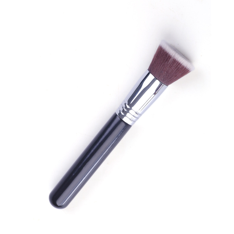 Directo de fábrica sola cabeza plana base líquida cepillo oblicuo cabeza plana BB cepillo de polvo suelto cepillo de La Fundación cepillo de maquillaje herramientas de belleza