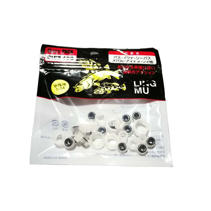 Fishing gear wholesale wire ring ceramic porcelain eye silicone rings wire crossing ring road sub -fish rod accessories
