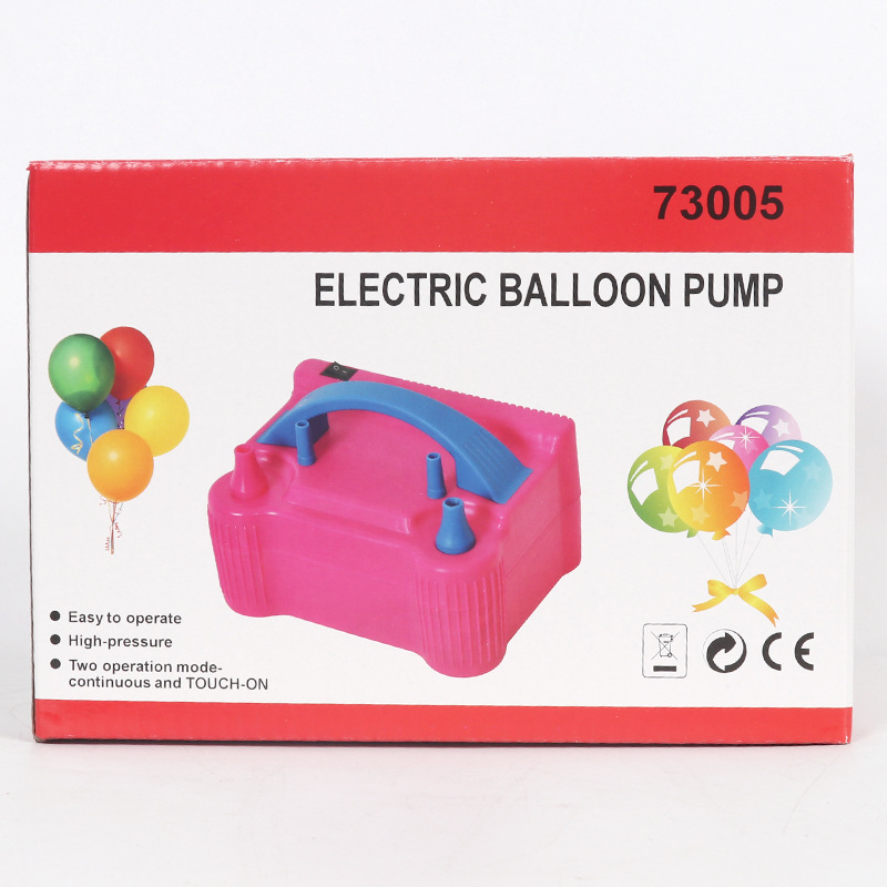 Bomba de aire eléctrica 73005, bomba de aire de doble orificio, herramienta de inflado de globos para fiestas de cumpleaños y bodas, bomba de globos al por mayor
