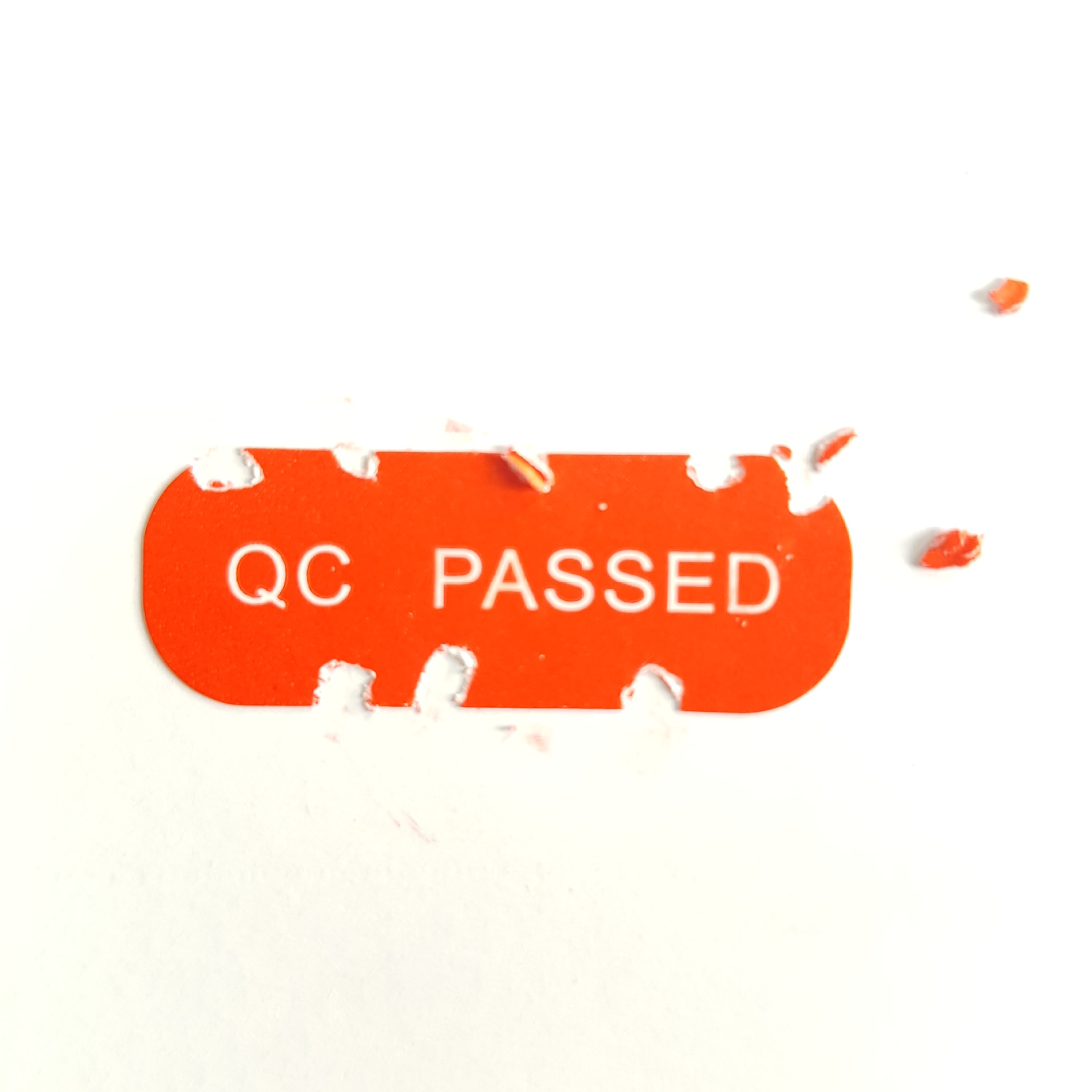 易碎纸标签 一次性粘贴 QCPASS标签 蛋壳贴 厂家直销批发