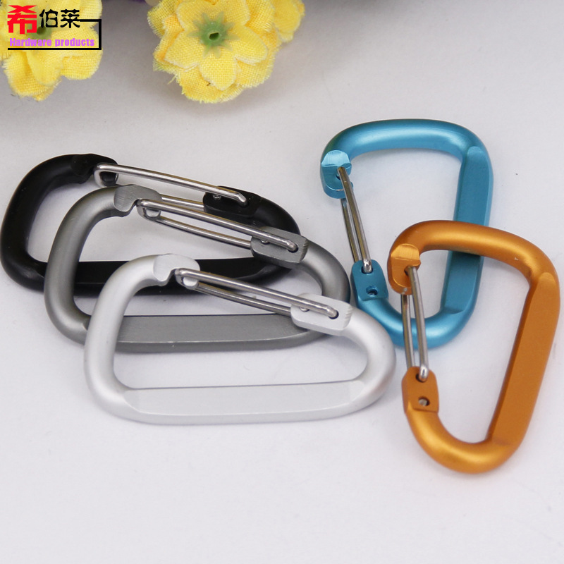Hebrew No. 4 D-shaped Side Squashed Steel Wire Buckle Key Kettle Luggage Audio Pendant Aluminum Alloy Mountaineering Buckle Hebrew No. 4 D-shaped Side Squashed Steel Wire Buckle Key Kettle Luggage Audio Pendant Aluminum Alloy Mountaineering Buckle