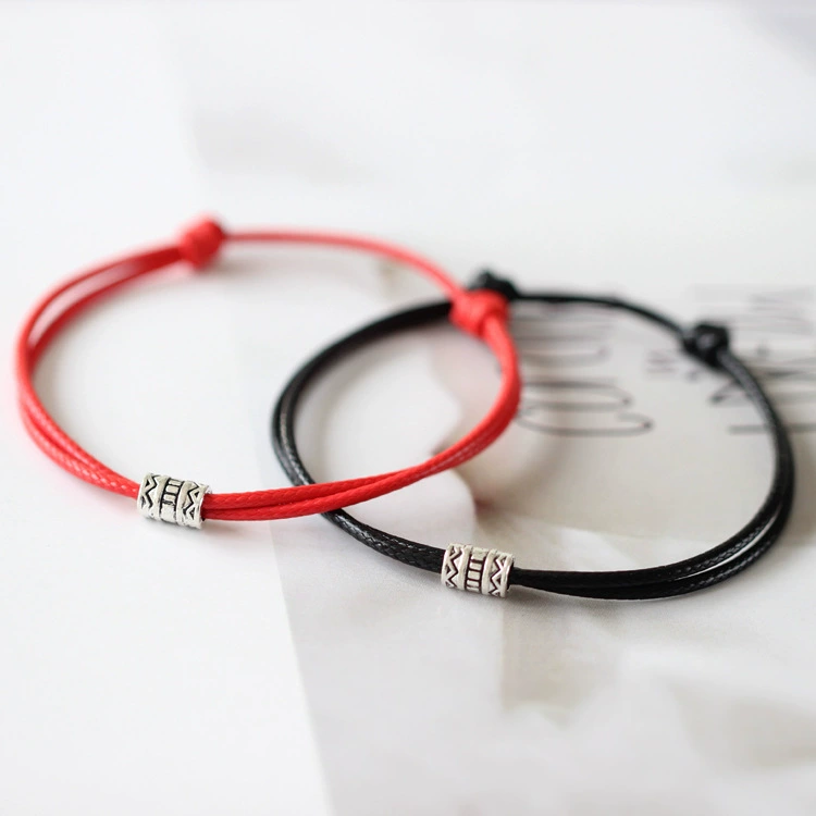 Плетёный красный шнур bracelet для любимого мужчины и женщины, модный тренд аксессуар, простой и элегантный дизайн, подарок на день рождения