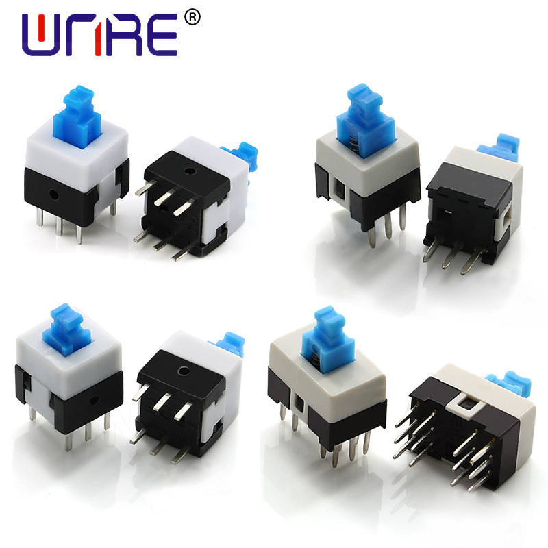 高平头7x7插脚单双排贴片按键按钮自复位无锁常开微动按键开关