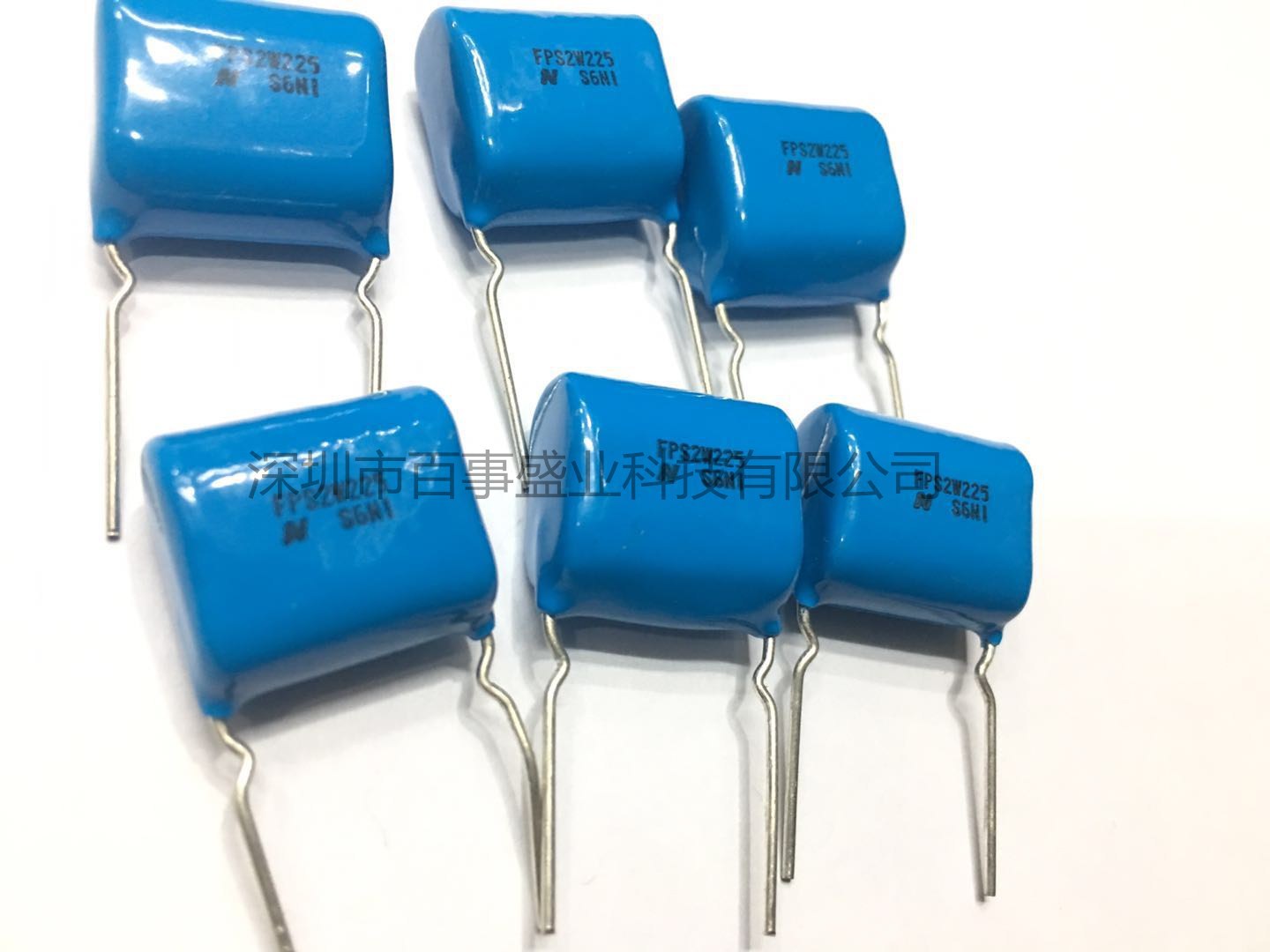 原装日精日通CBB蓝色薄膜电容450V 225 2.2UF 脚距15MM  宽16MM