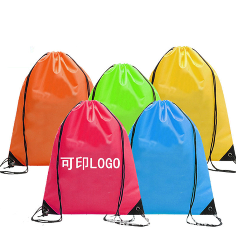 Bolsa de poliéster 210D con cordón - Tipo mochila - Material de nylon/Oxford - Personalizable con logo - Disponible en stock