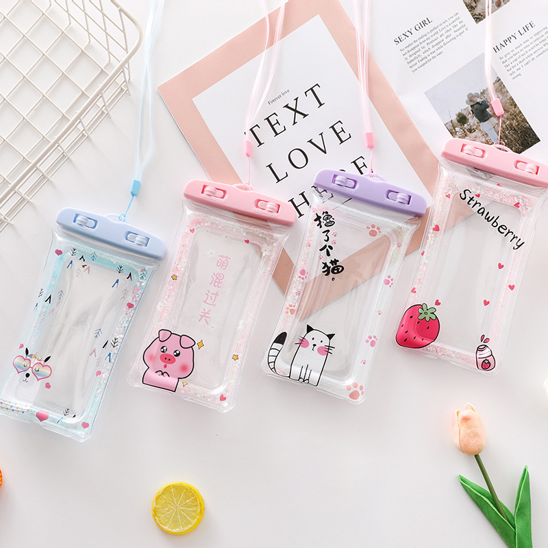 New quicksand inflatable airbag floating mobile phone waterproof bag wholesale cartoon transparent diving swimming waterproof case New quicksand inflatable airbag floating mobile phone waterproof bag wholesale cartoon transparent diving swimming waterproof case