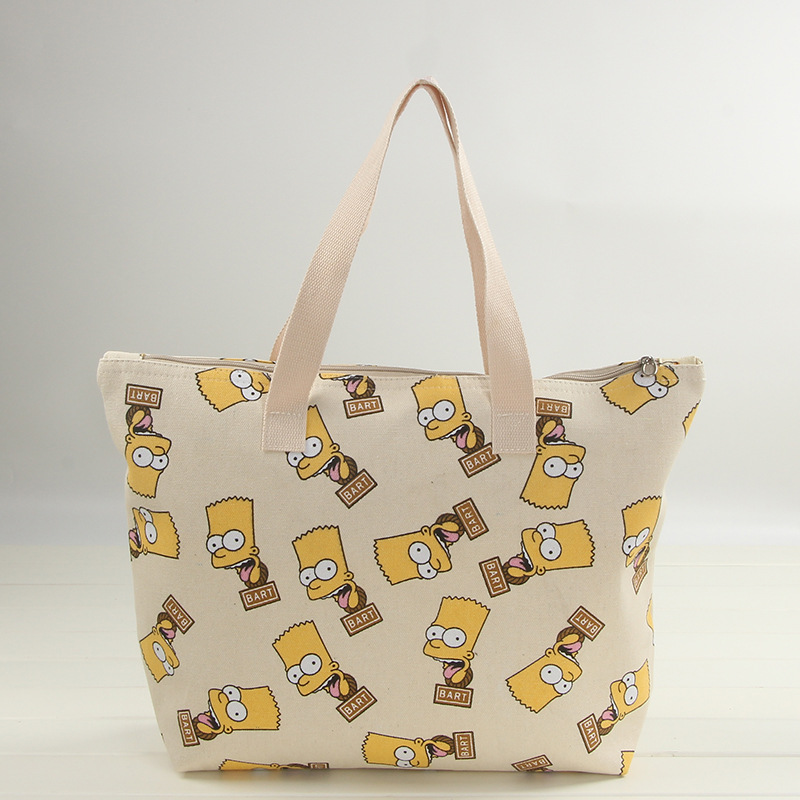 手提帆布包女厂家 创意时尚单肩帆布包 韩版文艺纯色帆布包