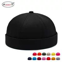 Landlord hat cotton beanie, solid spring–autumn brimless cap, one size adjustable 56–58 cm
