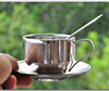 Coffee double-layer spoon stainless steel, set, increased thickness, 3 piece set
