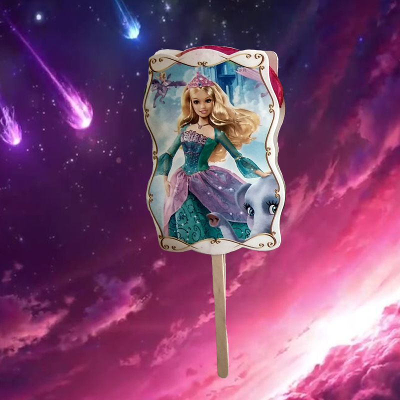 중간 꿈꾸는 사각 거울 (대나무 손잡이)