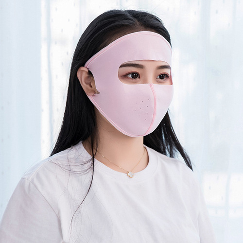 Summer sun protection women's full face ice silk cycling breathable mask electric bicycle wind and dust mask