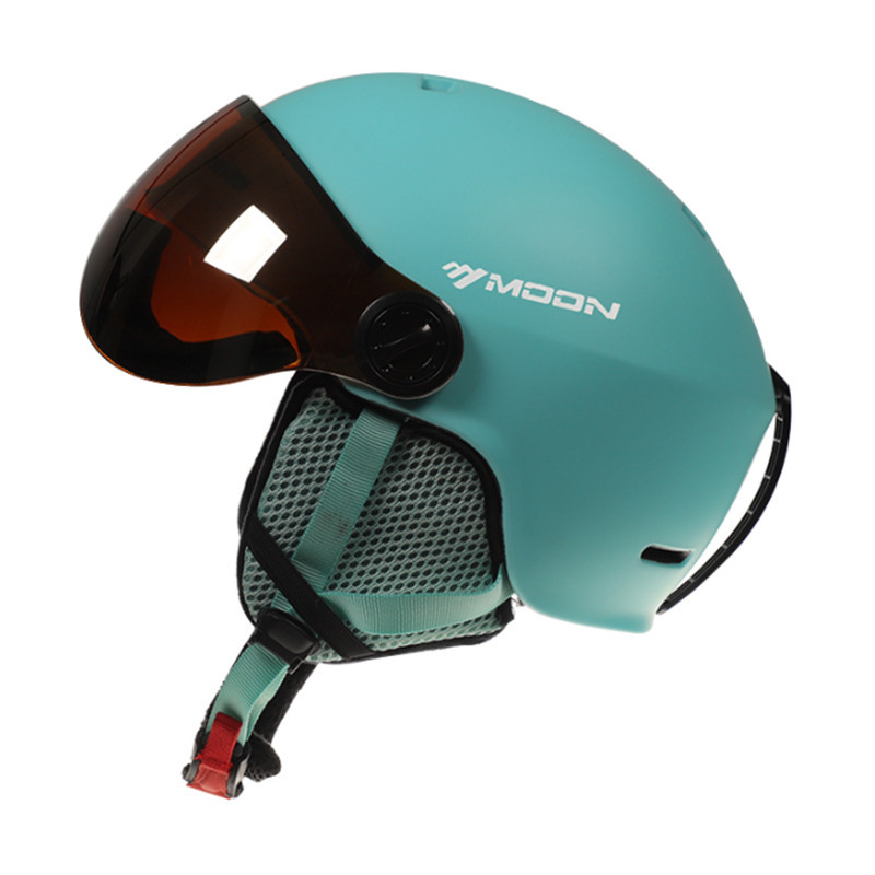 Casco de snowboard de luna casco de seguridad de comercio electrónico transfronterizo casco de nieve profesional de protección integrada para hombres y mujeres