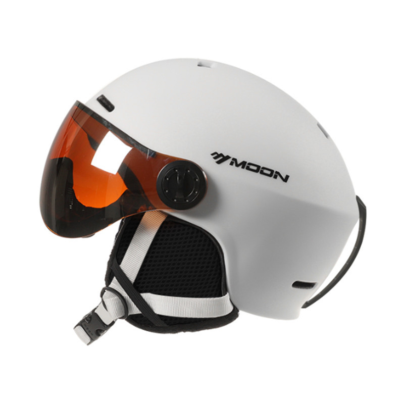 Casco de snowboard de luna casco de seguridad de comercio electrónico transfronterizo casco de nieve profesional de protección integrada para hombres y mujeres
