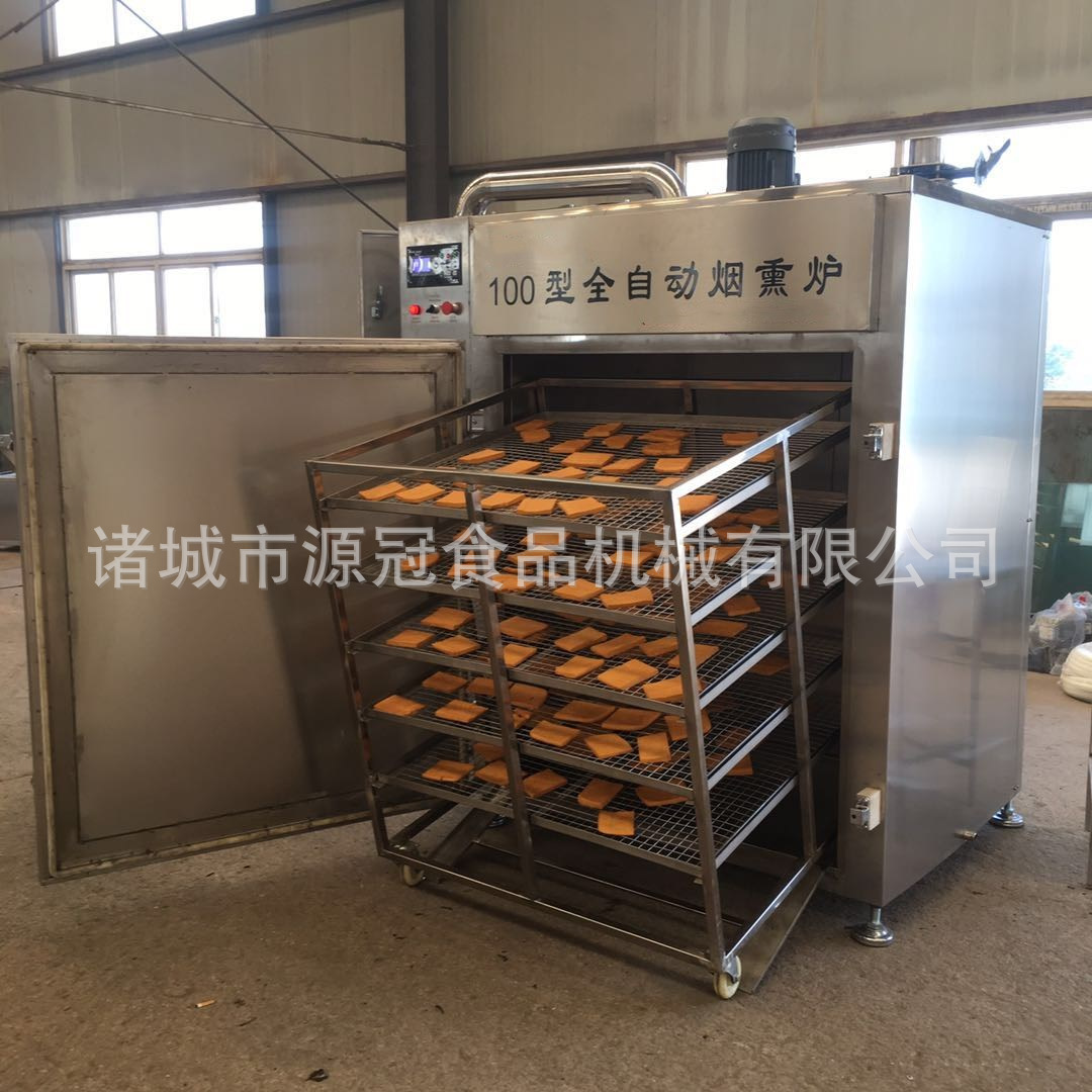 整鸡烟熏炉 全自动肠类肉类鸡鸭类上色烟熏箱 豆腐块烧鸡润色设备