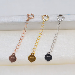 diy配件18k金4.5毫米彈簧扣帶延長鏈項鍊扣手鍊扣金扣百搭鏈1637