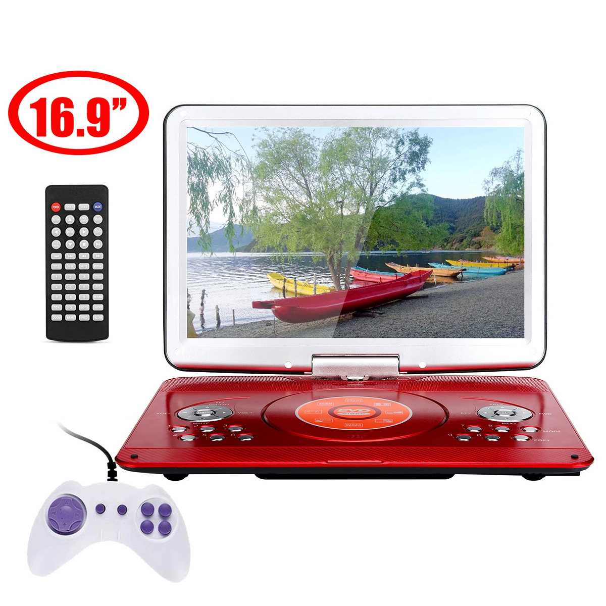 Портативный DVD-плейер 888-J-71, 14,1-дюймовый HD 1280×800 LCD, многоформатный & ТВ/HDMI