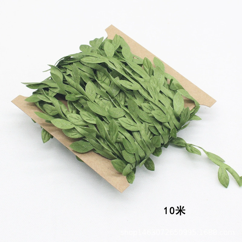 Simulation Vine Leaf Garland (Fabric), 200 m Roll, Green DIY Floral Decoration