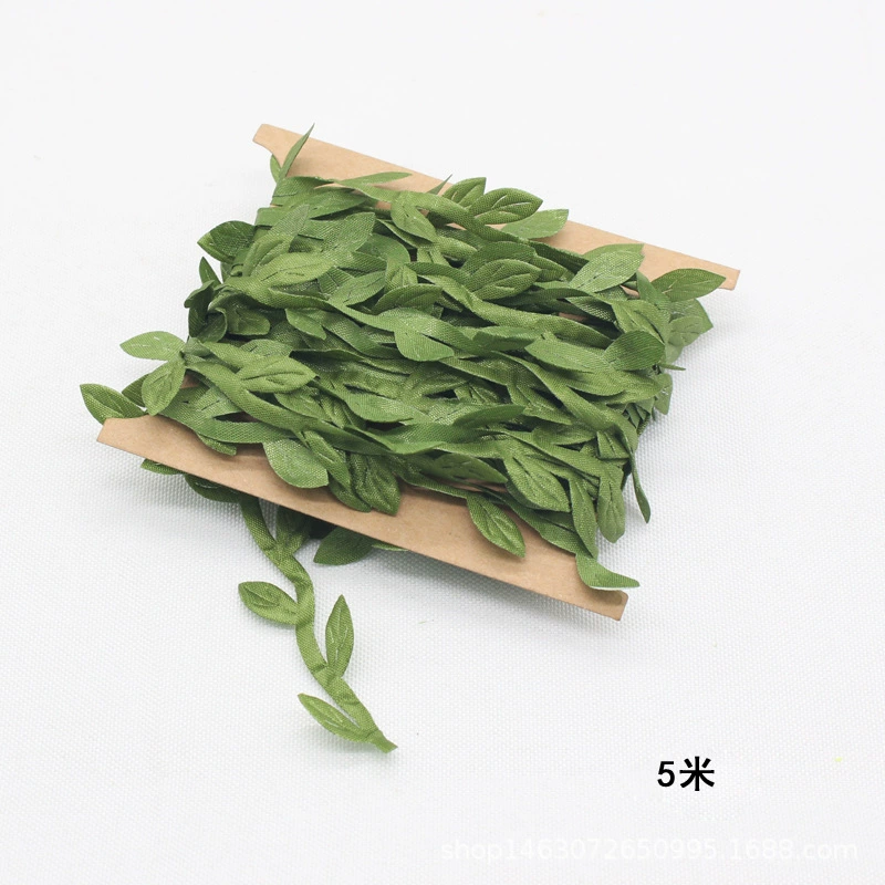 Simulation Vine Leaf Garland (Fabric), 200 m Roll, Green DIY Floral Decoration