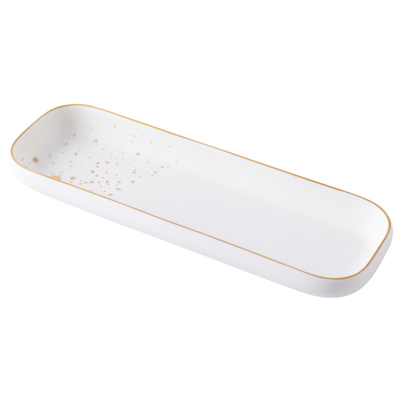 AL2182 Элегантная белая квадратная прямоугольная тарелка