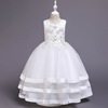 Lace small princess costume, wedding dress, flowered