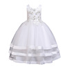 Lace small princess costume, wedding dress, flowered