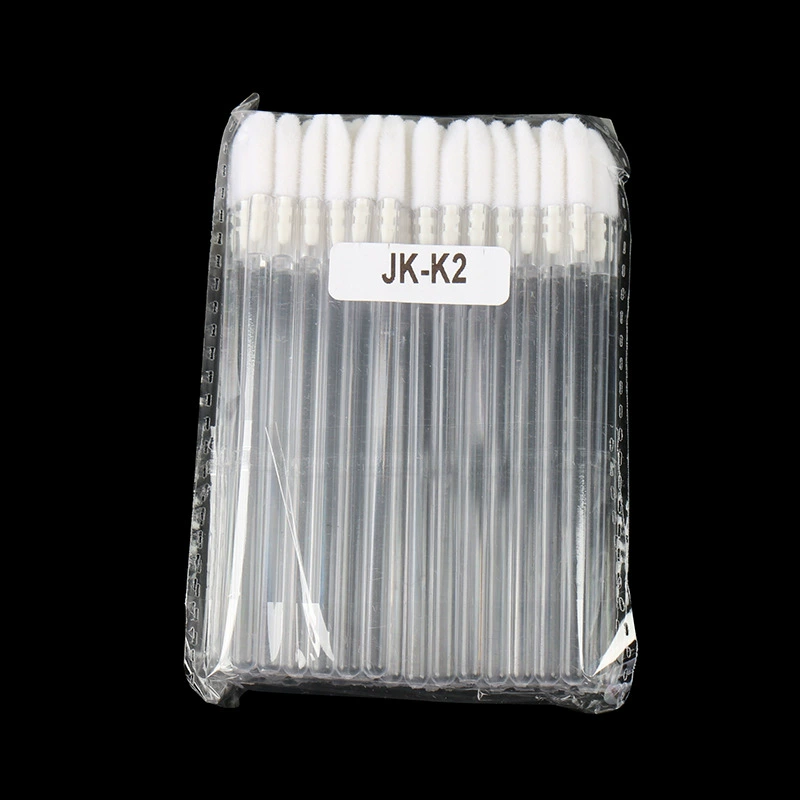 Disposable Lip Brush (Golden holes) Solid Crystal Rod, Fibrous Velvet Head, 92 mm