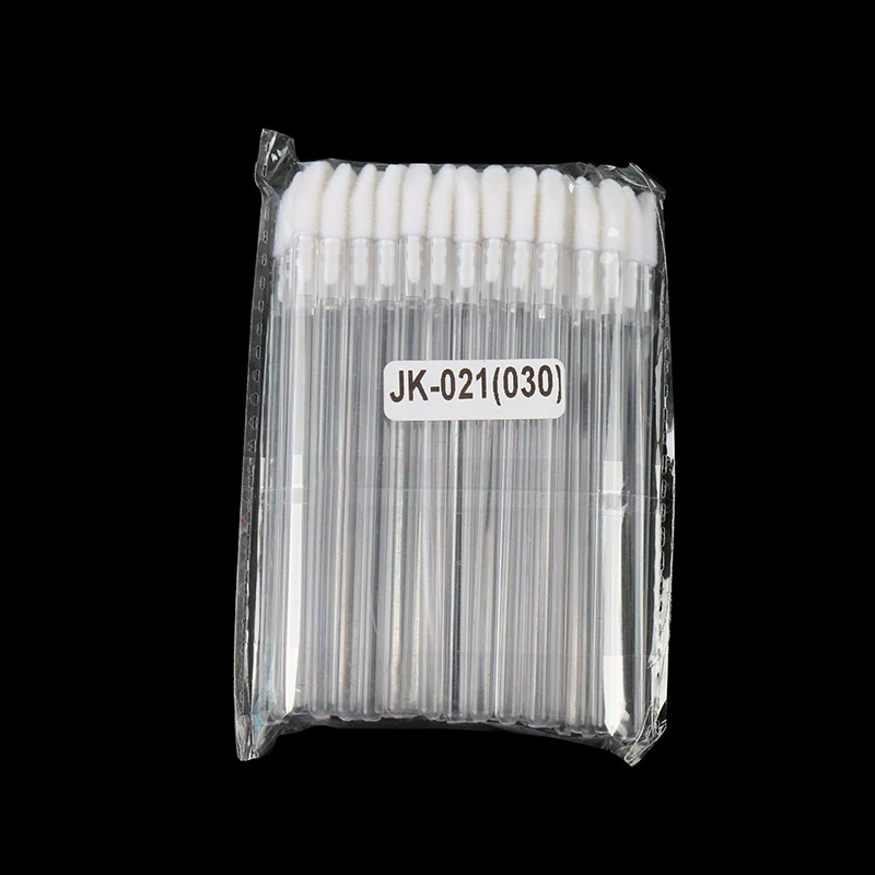 Disposable Lip Brush (Golden holes) Solid Crystal Rod, Fibrous Velvet Head, 92 mm