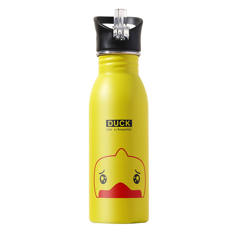 K601 olla para niños Americanos 304 deportes de acero inoxidable hervidor de agua de paja Taza de moda taza portátil Amazon transfronteriza