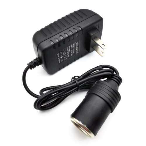 220V to 12V 2A power adapter car to home cigarette lighter recorder car fan converter