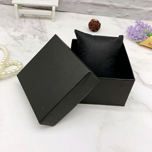 Factory direct sales non-woven pillow watch box bracelet box gift box jewelry jewelry box packaging box hot stamping logo