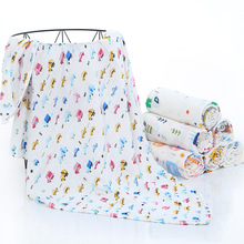 2025新款棉质双纱布层包巾批发外贸婴儿纱布浴巾新生儿抱被襁褓巾