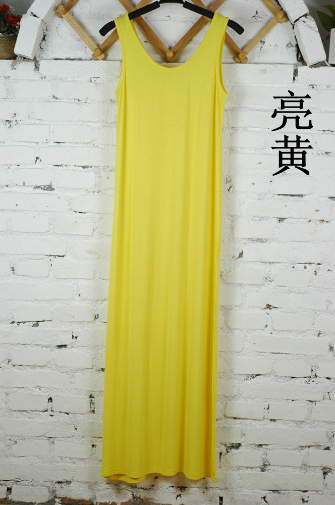 125cm 길이 원피스 밝은 노란색