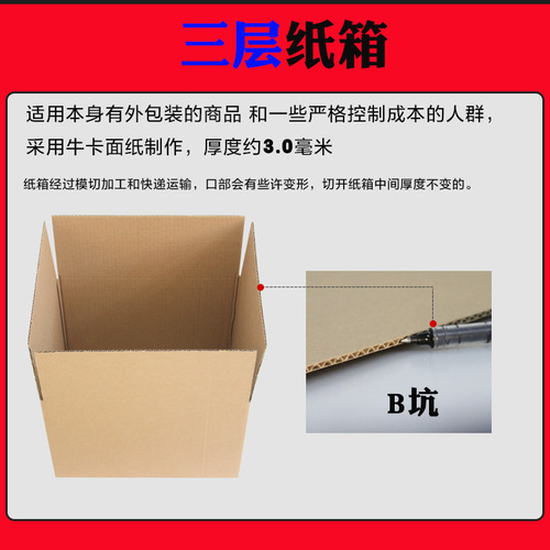 Extra hard square carton for foreign trade delivery 20/25/30/35 half-height flat express packaging box carton customization