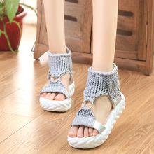 大量现货凉鞋女 夏季学生鞋聚胺脂针织毛线女士凉鞋批发